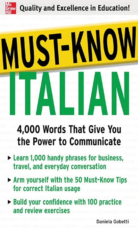 کتاب آموزش لغات ایتالیایی Must Know Italian 4000 Words That Give You the Power to Communicate