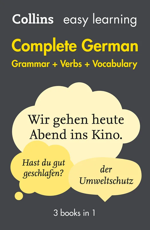 کتاب آموزش آلمانی collins Easy Learning German Complete Grammar, Verbs and Vocabulary