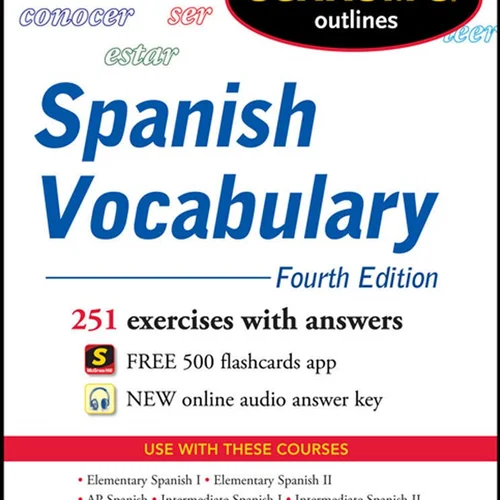 خرید کتاب لغات اسپانیایی Schaum s Outline of Spanish Vocabulary 4th Edition