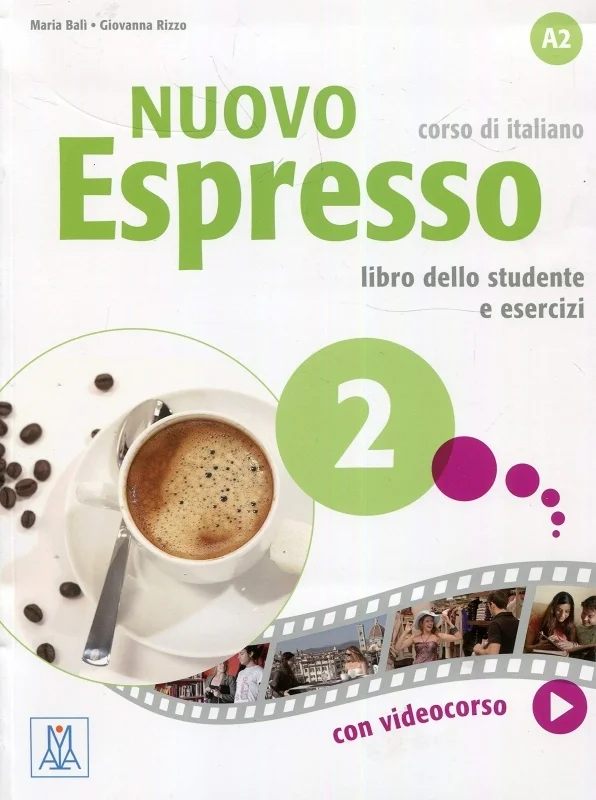 کتاب ایتالیایی نوو اسپرسو دو Nuovo Espresso 2 Libro Studente A2 +DVD