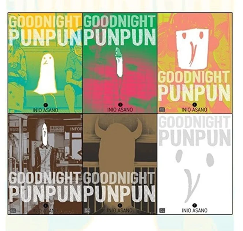 مانگا Goodnight Punpun مانگای شب بخیر پون پون به زبان انگلیسی 7 جلدی