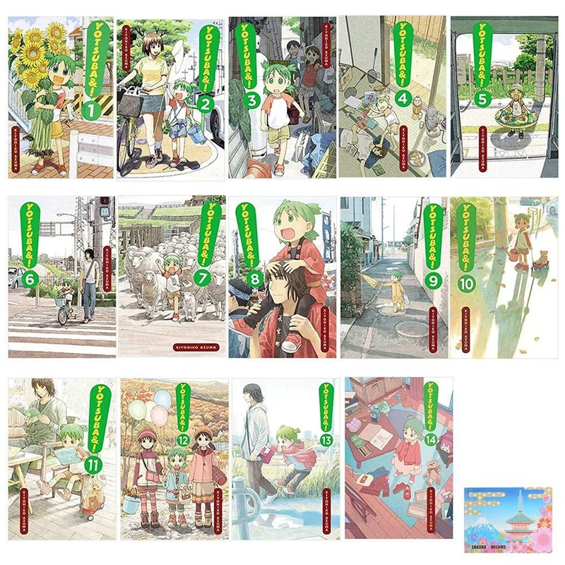 مجموعه 14 جلدی مانگا ژاپنی Yotsubato Comic set _ Yotsuba